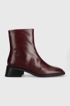 Шкіряні черевики Vagabond Shoemakers BLANCA жіночі колір бордовий на плоскому ходу 5217.201.39