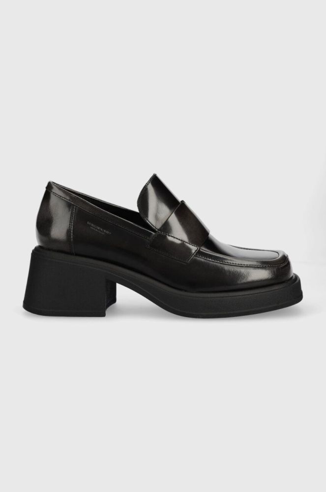 Шкіряні туфлі Vagabond Shoemakers DORAH колір сірий каблук блок 5542.004.18
