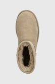 Замшеві чоботи UGG Classic Mini II колір бежевий 1016222
