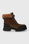 Черевики UGG Ashton Addie Tipped жіночі колір коричневий на платформі злегка утеплена 1143858