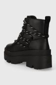 Шкіряні черевики UGG Brisbane Lace Up жіночі колір чорний на платформі 1149650
