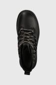 Шкіряні черевики UGG Brisbane Lace Up жіночі колір чорний на платформі 1149650