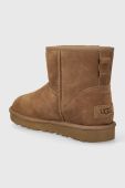 Замшеві чоботи UGG Classic Mini Bailey Zip колір коричневий 1151230