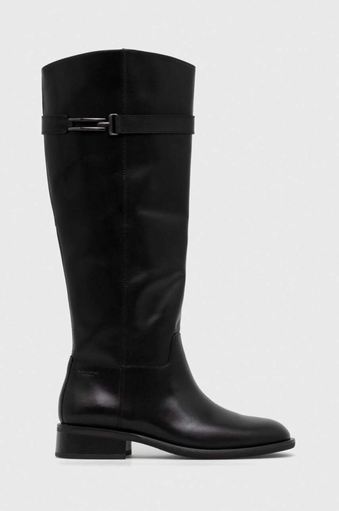 Шкіряні чоботи Vagabond Shoemakers SHEILA жіночі колір чорний на плоскому ходу 5635.101.20