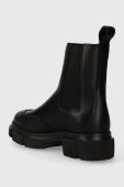 Шкіряні черевики Copenhagen жіночі колір чорний на платформі CPH562 grainy vitello