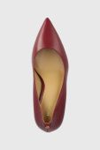 Шкіряні туфлі MICHAEL Michael Kors Clara колір бордовий 40F3CLMP1L