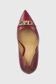 Шкіряні туфлі MICHAEL Michael Kors Parker колір бордовий 40F3PKHP1L