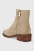 Замшеві черевики MICHAEL Michael Kors Regan жіночі колір бежевий на плоскому ходу 40F3RGME5S