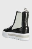 Шкіряні черевики Puma Mayze Chelsea Winter Wns жіночі колір чорний на платформі злегка утеплена