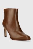 Шкіряні черевики Lauren Ralph Lauren Dylann жіночі колір коричневий на шпильці 802908332002