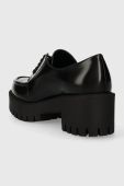 Шкіряні туфлі Guess WACIE жіночі колір чорний на платформі FL8WAE LEA14