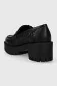 Шкіряні мокасини Guess WANY жіночі колір чорний на платформі FL8WAY LEA14