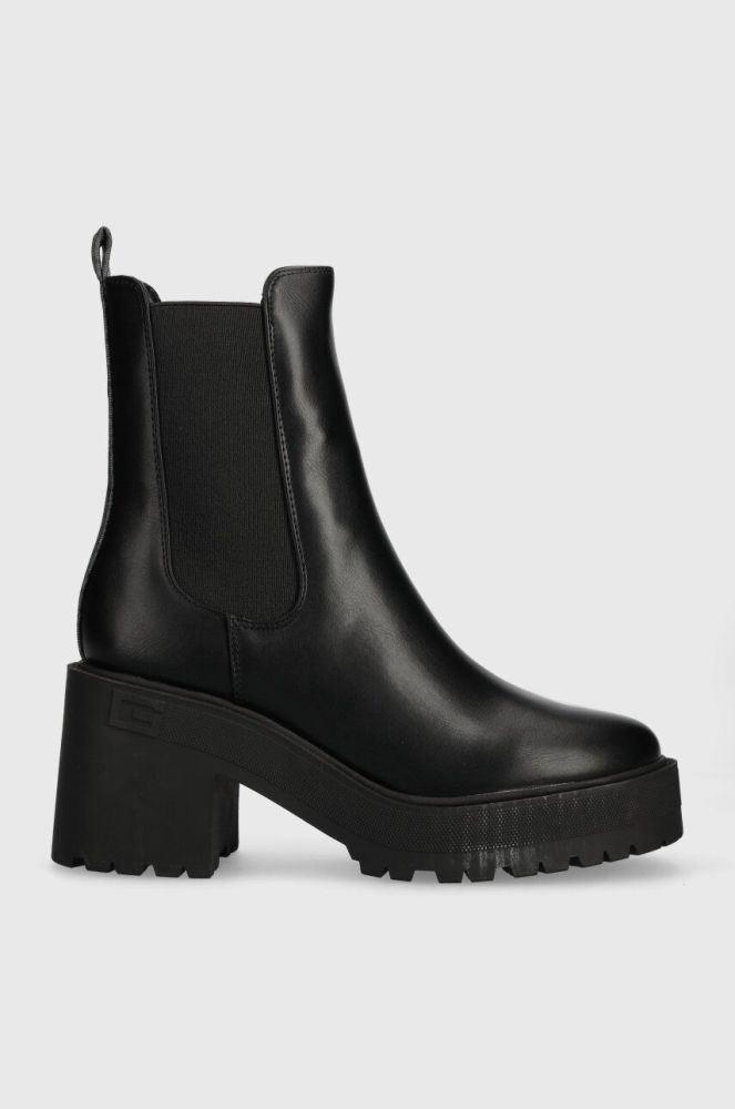 Черевики Guess LUCAH2 жіночі колір чорний каблук блок FL8L2H LEA10