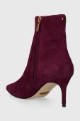 Замшеві черевики Guess BRAYAN жіночі колір бордовий на шпильці FL8BRN SUE10