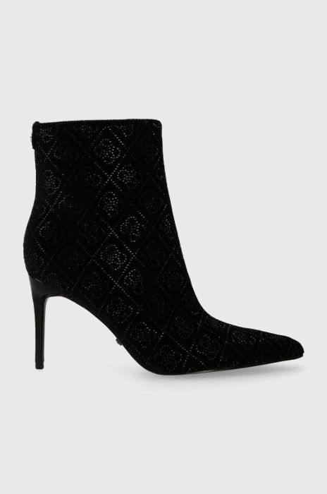 Черевики Guess RICHERN жіночі колір чорний на шпильці FL8RHN FAB10