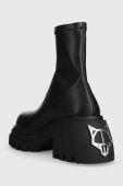 Черевики Naked Wolfe Secret жіночі колір чорний каблук блок