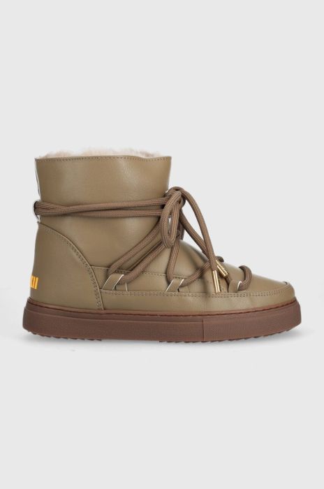 Шкіряні чоботи Inuikii Grape колір бежевий 05000-003