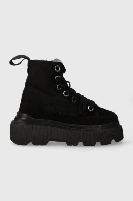 Замшеві чоботи Inuikii Matilda Shearling колір чорний 35203-028