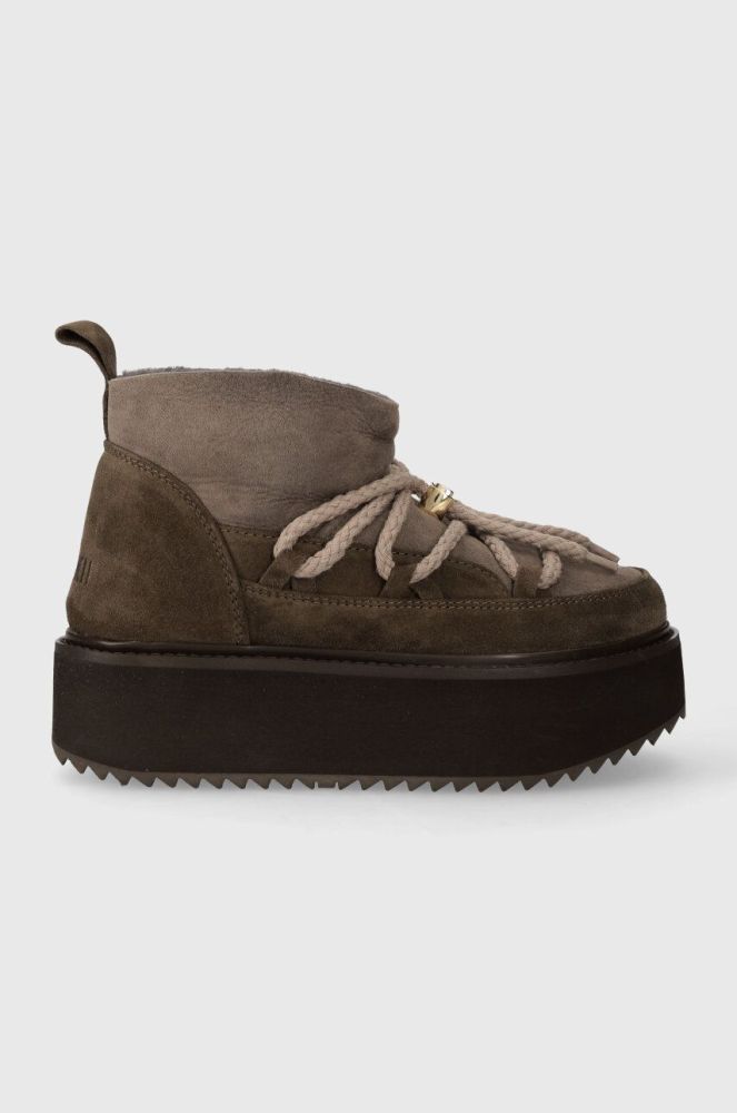 Замшеві чоботи Inuikii Classic Low Platform колір коричневий 75104-105