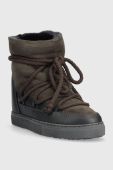 Замшеві чоботи Inuikii Classic Wedge колір сірий 75203-005