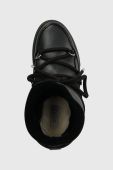 Шкіряні чоботи Inuikii Gloss Wedge колір чорний 75203-007