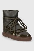 Шкіряні чоботи Inuikii Gloss Wedge колір зелений 75203-007