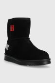 Замшеві чоботи Love Moschino WINTER30 колір чорний JA24423H0HJA5000