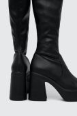 Чоботи Steve Madden Phoenix жіночі колір чорний каблук блок SM11002074