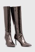 Чоботи Steve Madden Lovable жіночі колір срібний на шпильці SM11002618