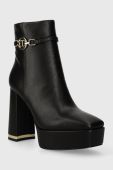 Черевики Twinset жіночі колір чорний каблук блок 232TCP134