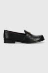 Шкіряні мокасини Tory Burch CLASSIC LOAFER жіночі колір чорний на плоскому ходу 150907-006