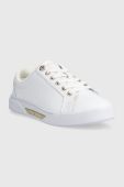 Шкіряні кросівки Tommy Hilfiger GOLDEN HW COURT SNEAKER колір білий FW0FW07560