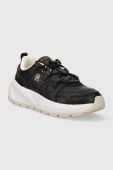 Шкіряні кросівки Tommy Hilfiger TH PREMIUM RUNNER LTHR колір чорний FW0FW07340