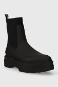 Черевики Tommy Hilfiger FEMININE RUBBERIZED THERMO BOOT колір чорний на платформі FW0FW07475