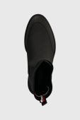 Черевики Tommy Hilfiger FEMININE RUBBERIZED THERMO BOOT колір чорний на платформі FW0FW07475