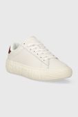 Шкіряні кросівки Tommy Jeans TJW NEW CUPSOLE LEATH LC колір білий EN0EN02273