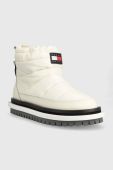Зимові чоботи Tommy Jeans TJW PADDED FLAT BOOT колір бежевий EN0EN02292