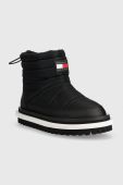 Зимові чоботи Tommy Jeans TJW PADDED FLAT BOOT колір чорний EN0EN02292