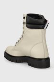 Черевики Tommy Jeans TJW LACE UP BOOT жіночі колір бежевий на платформі EN0EN02314