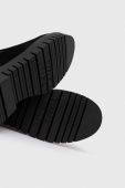 Чоботи Tommy Jeans TJW LONG SHAFT SUEDE BOOT жіночі колір чорний на плоскому ходу EN0EN02412