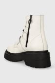 Шкіряні черевики Tommy Jeans TJW CHUNKY BOOT HARDWARE жіночі колір білий на платформі EN0EN02443