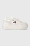 Кросівки Tommy Jeans TJW RETRO BASKET FLATFORM колір білий EN0EN02536