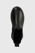 Шкіряні черевики Karl Lagerfeld KREEPER LO KC жіночі колір чорний на платформі KL42360