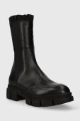 Шкіряні черевики Karl Lagerfeld ARIA жіночі колір чорний на платформі KL43280F