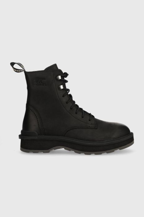 Шкіряні черевики Sorel HI LINE LACE жіночі колір чорний на плоскому ходу утеплене 2009111010
