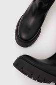Чоботи HUGO Kris колір чорний на платформі злегка утеплена 50504706