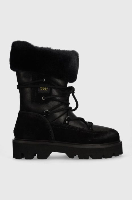 Шкіряні чоботи Blauer Eva жіночі колір чорний F3EVA06.LEA