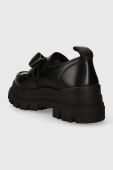 Мокасини Buffalo Aspha Loafer Bow жіночі колір чорний на платформі 1622304
