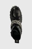 Черевики Buffalo Lion Lace Up T-Chain жіночі колір чорний на платформі злегка утеплена 1622367