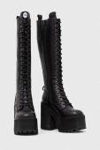 Чоботи Buffalo Killah Lace Up Hi жіночі колір чорний каблук блок 1622377